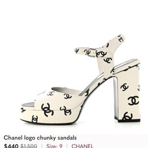 CC logo sandals